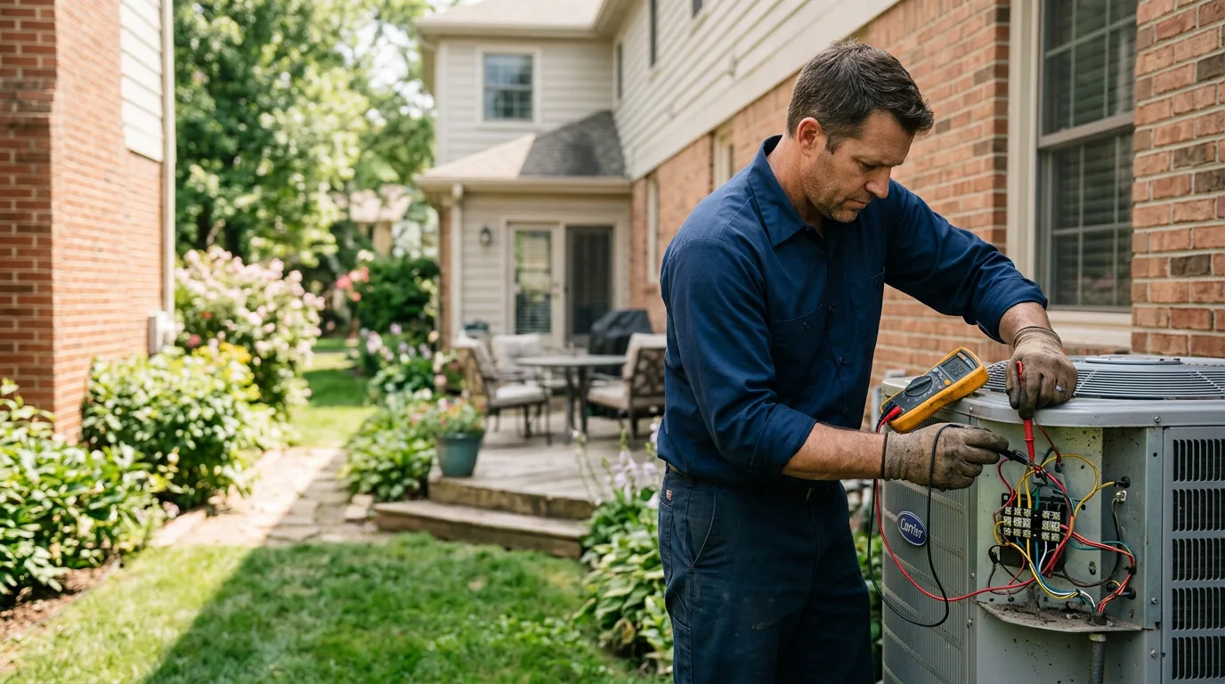 HVAC technician working near Edenville, MI
